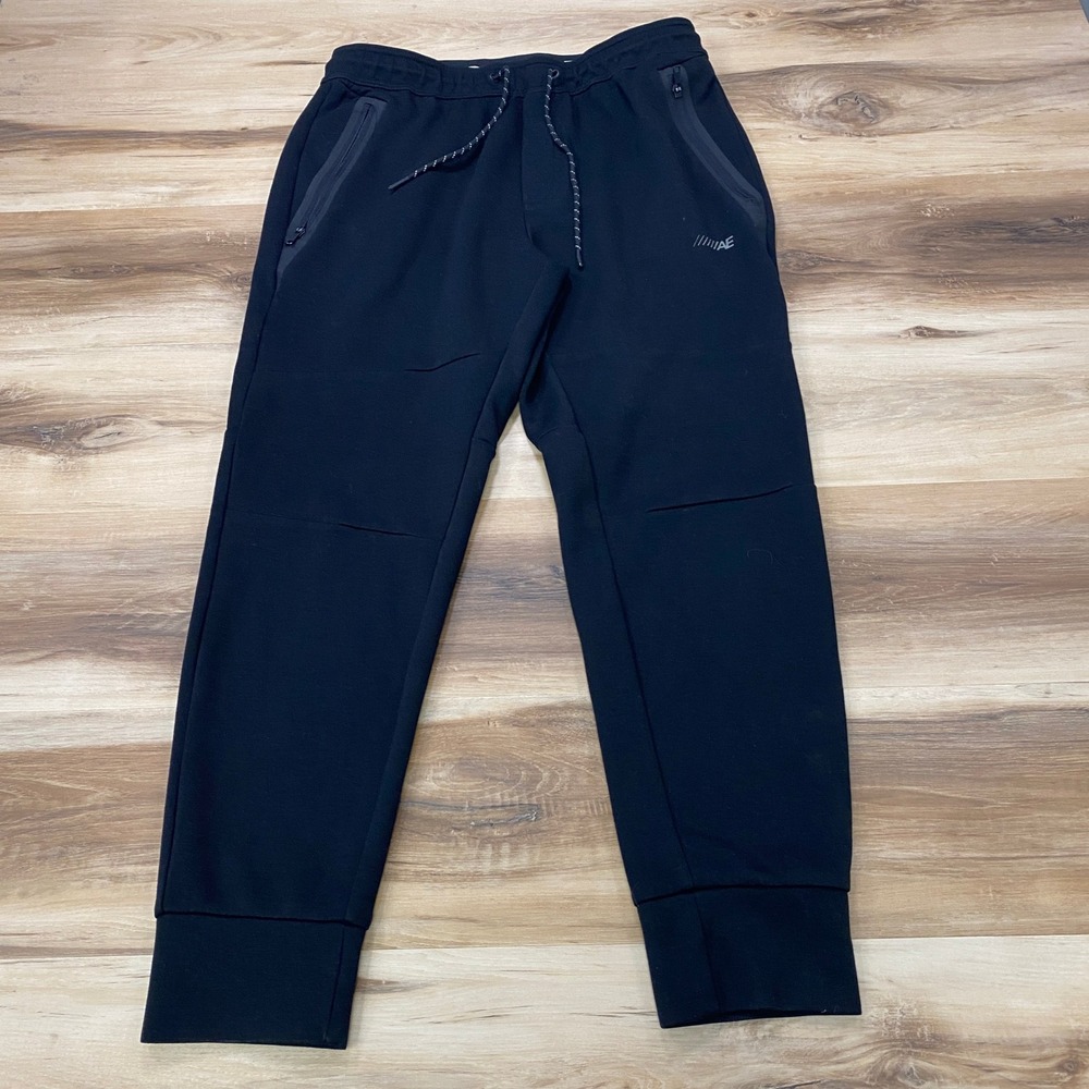 American Eagle Jogger Pants Size M Activewear Poly Blend Tapered Black